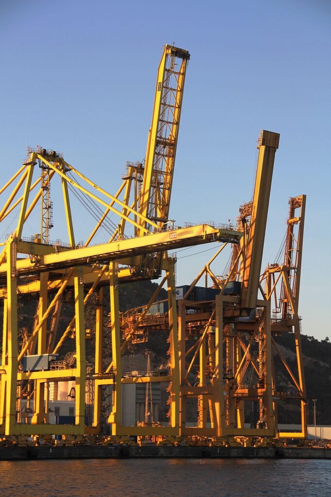shipyard, crane, port, industry, industrial, dock, brown industry