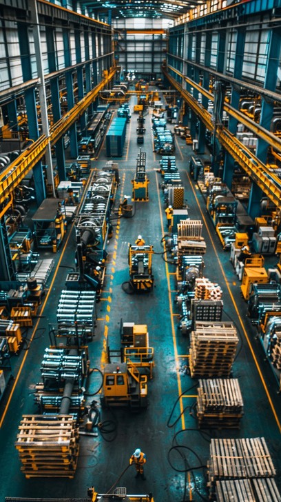 industrial factory scene stockcake